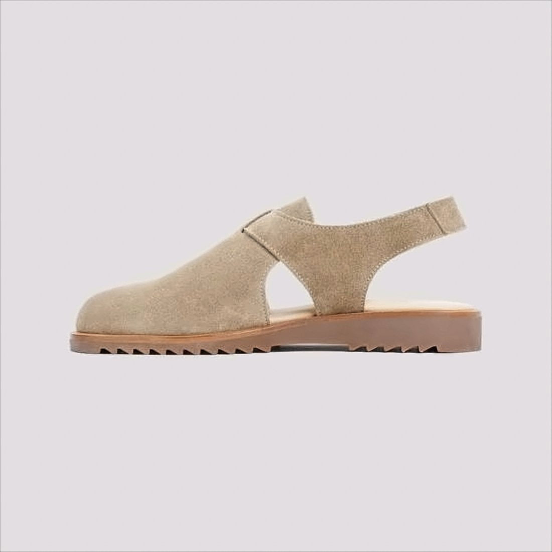Paraboot Closed-Toe Suede Sandals With Adjustable Slingback Strap