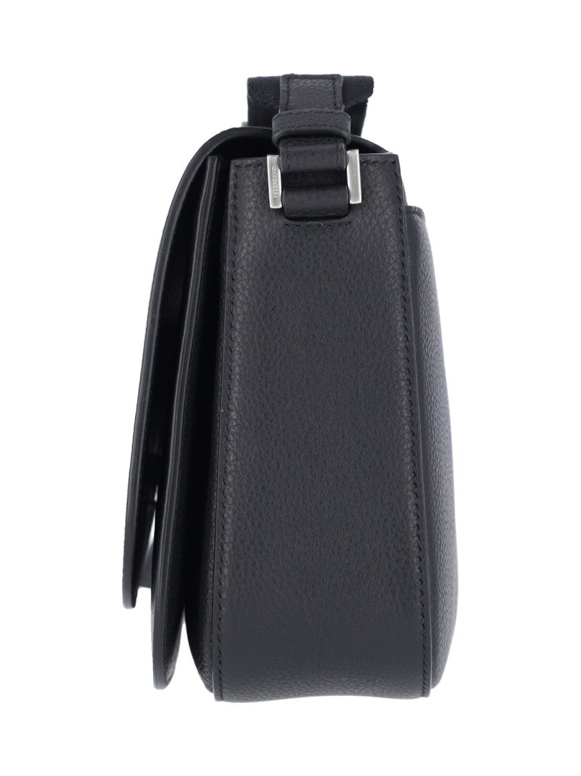 Ferragamo Fiamma Medium Shoulder Bag – Black