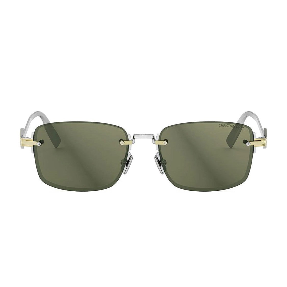 Dior Gold/Silver Cd Diamond S11u Rimless Sunglasses