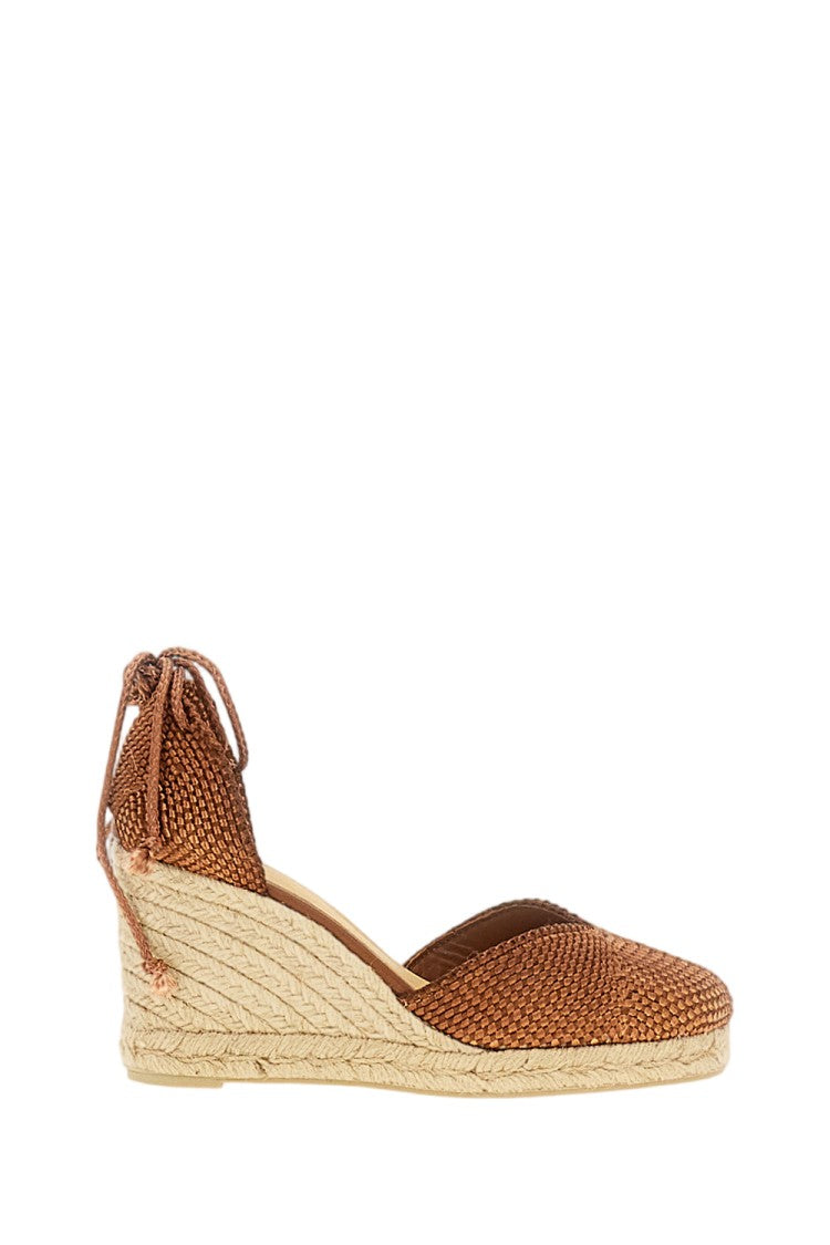 Castaner Brown Cora Raffia Wedge Sandals