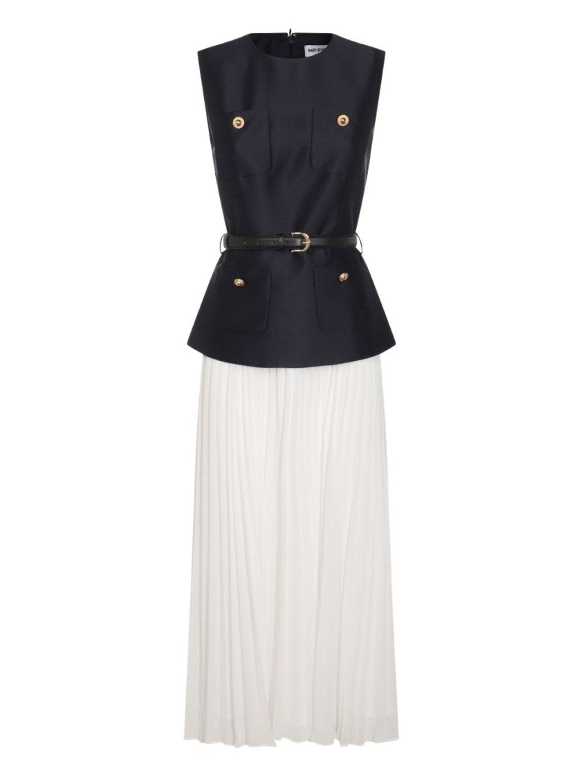 Self-Portrait Taffeta Midi Dress