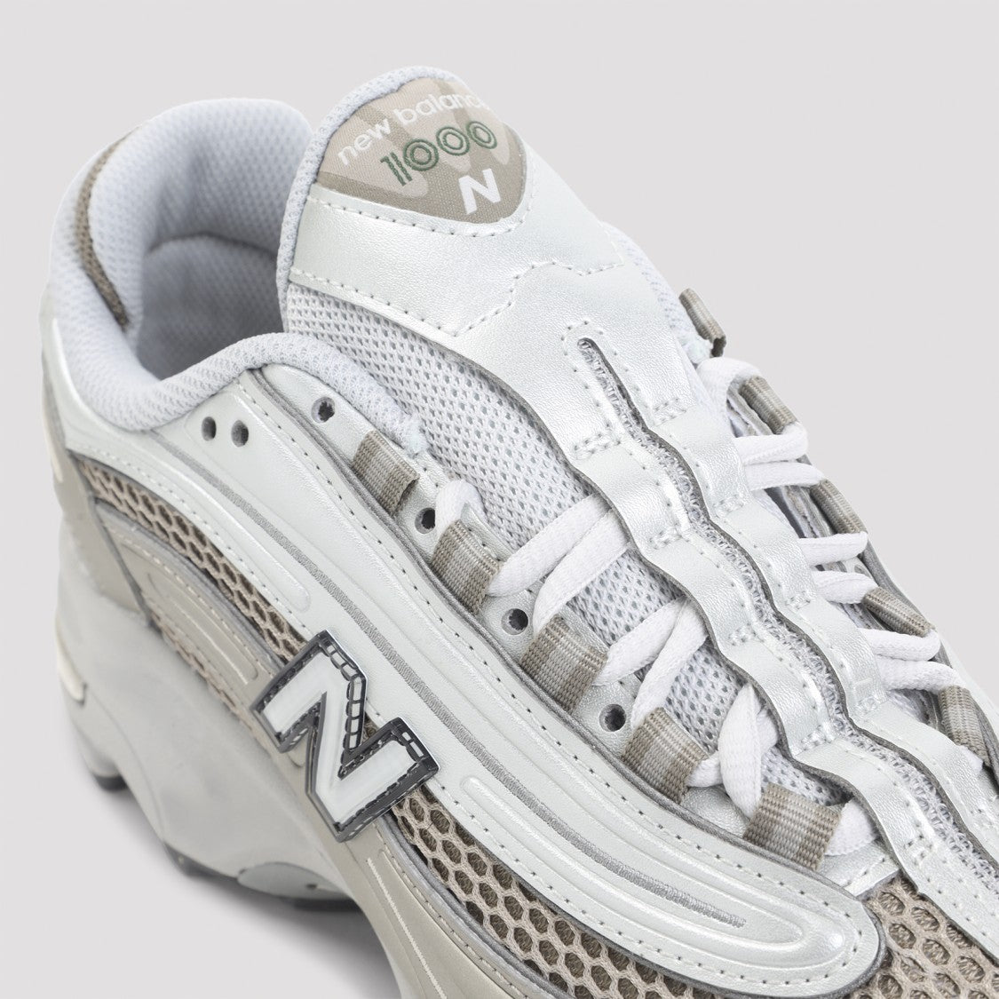 New Balance 1000 Silver Leather Sneakers