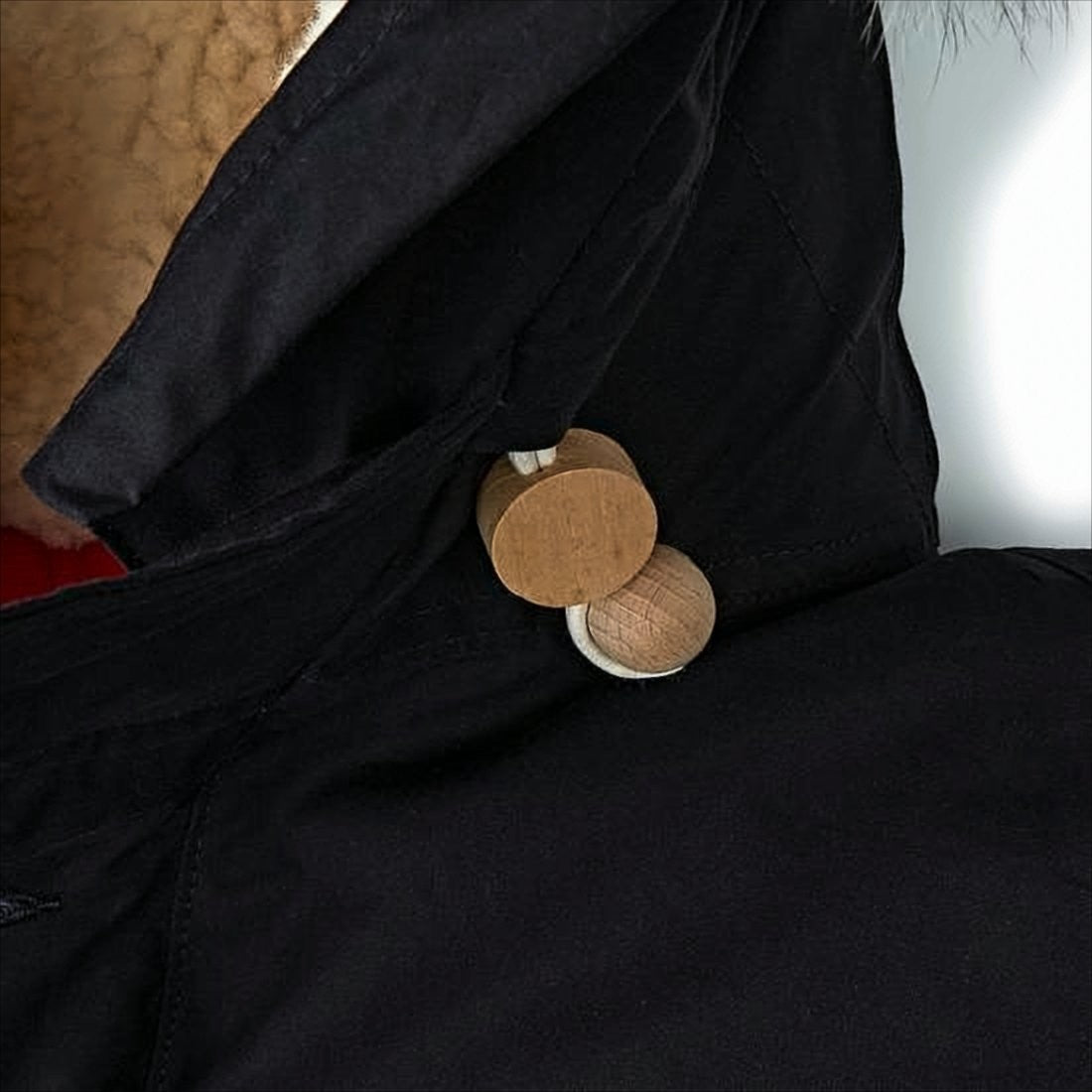 Nigel Cabourn Padded Jacket With Coyote Fur Hood