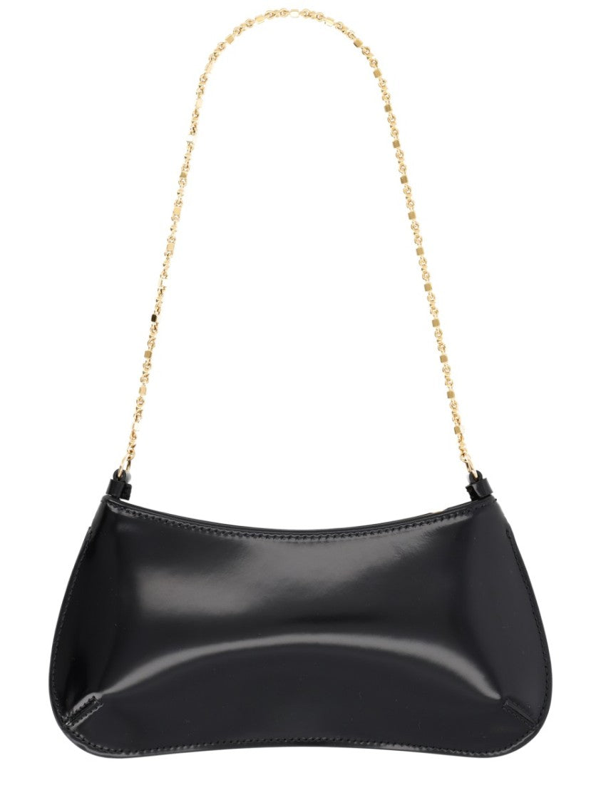 Jacquemus Small Handbag With Gold Chain And Curved Silhouette