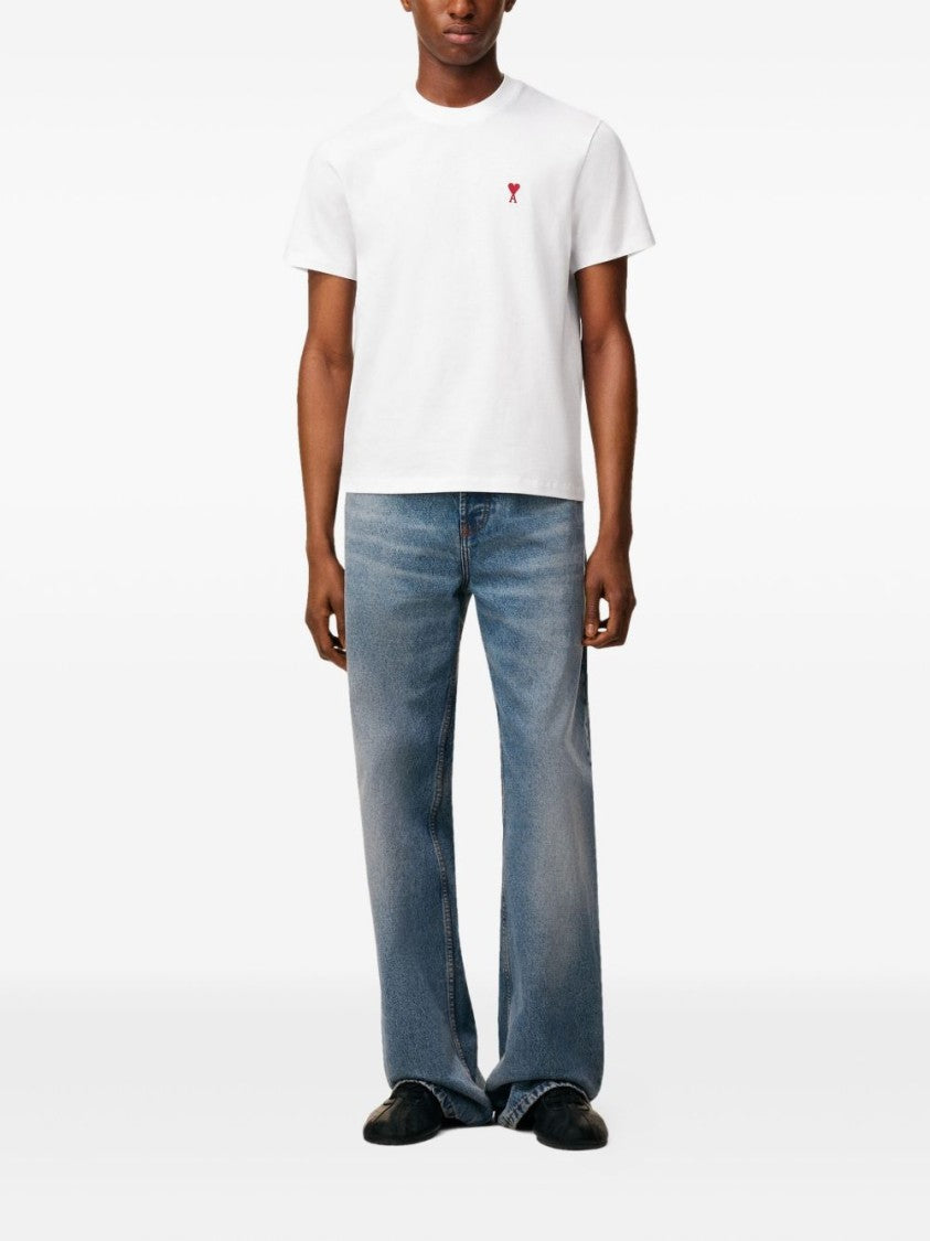 Ami Paris Organic Cotton Crew Neck T-Shirt