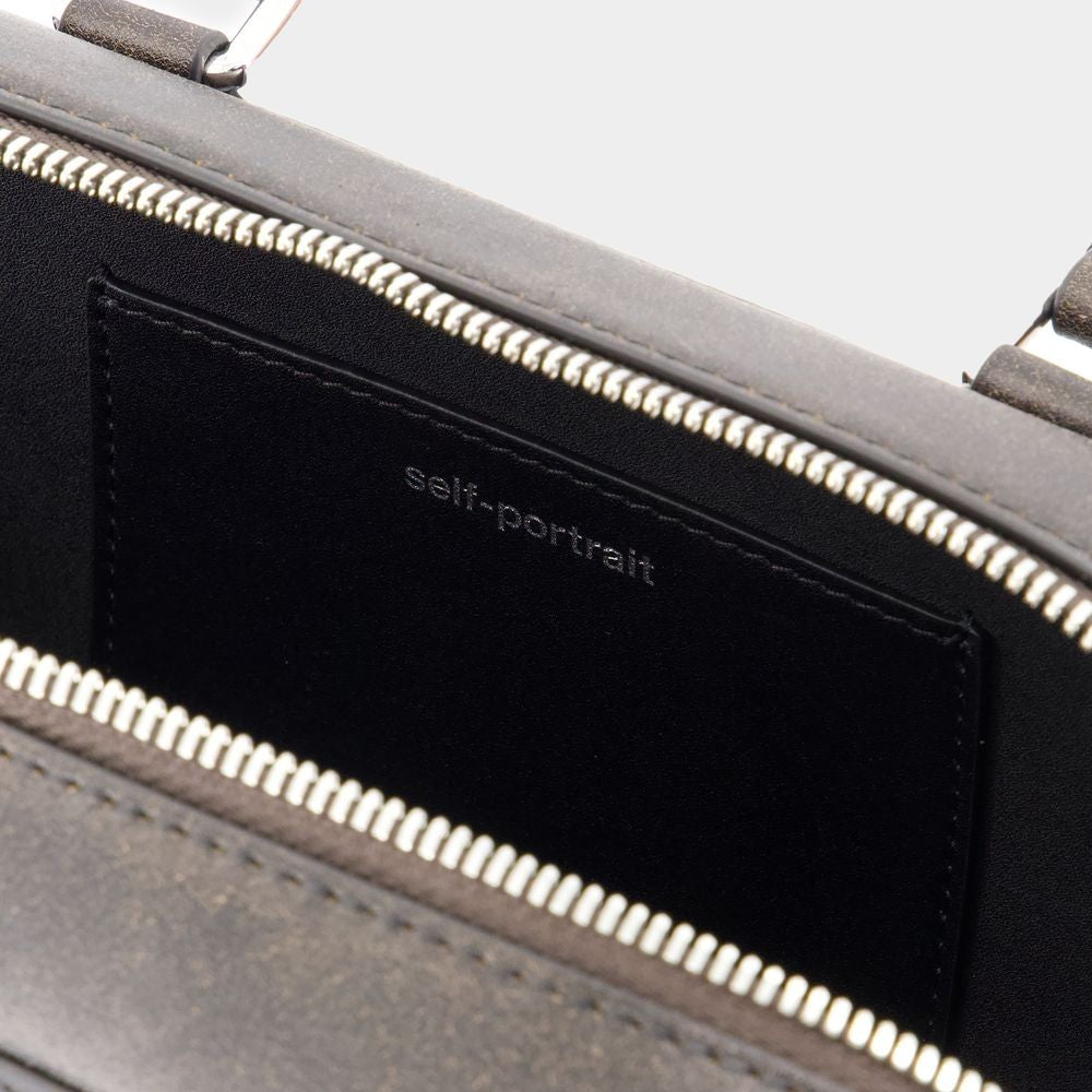 Self-Portrait Mini Tote Bag - Leather - Black