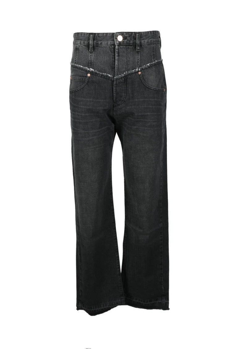 Isabel Marant Straight-Leg Grey Jeans With Classic Five-Pocket Design