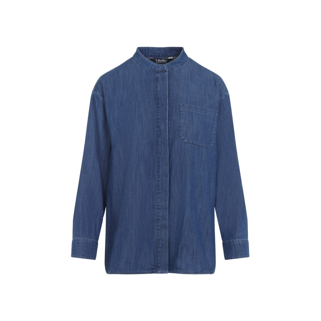 Max Mara Relaxed-Fit Cotton Blouse With Stand-Up Collar