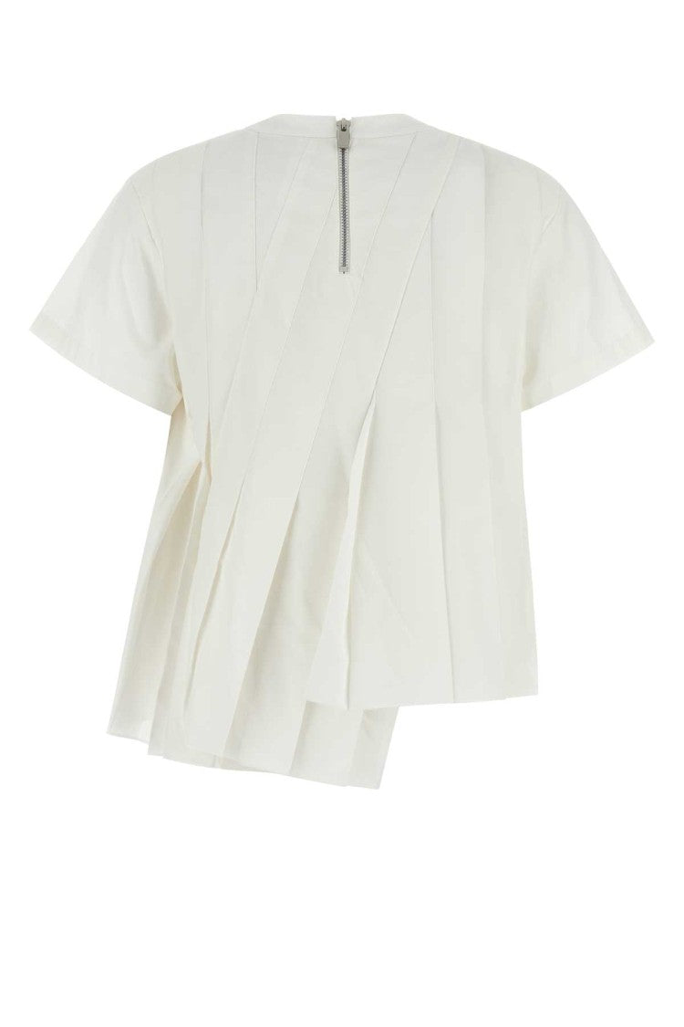 Sacai White Poplin Top