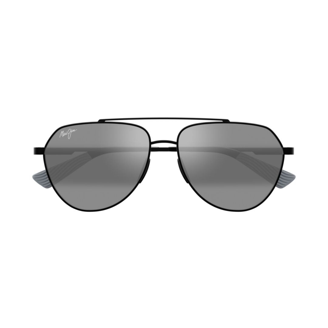 Maui Jim Waiwai Aviator Sunglasses With Slim Black Metal Frame