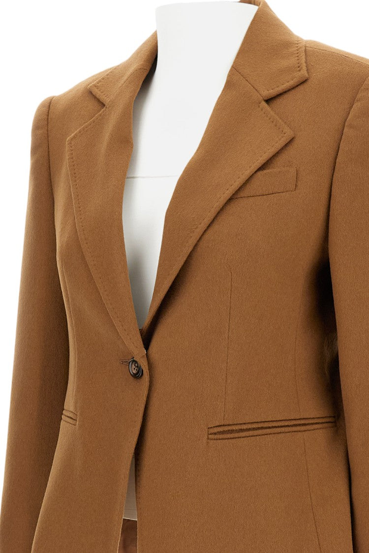 Max Mara Fitted Sable Baby Camel Short Jacket