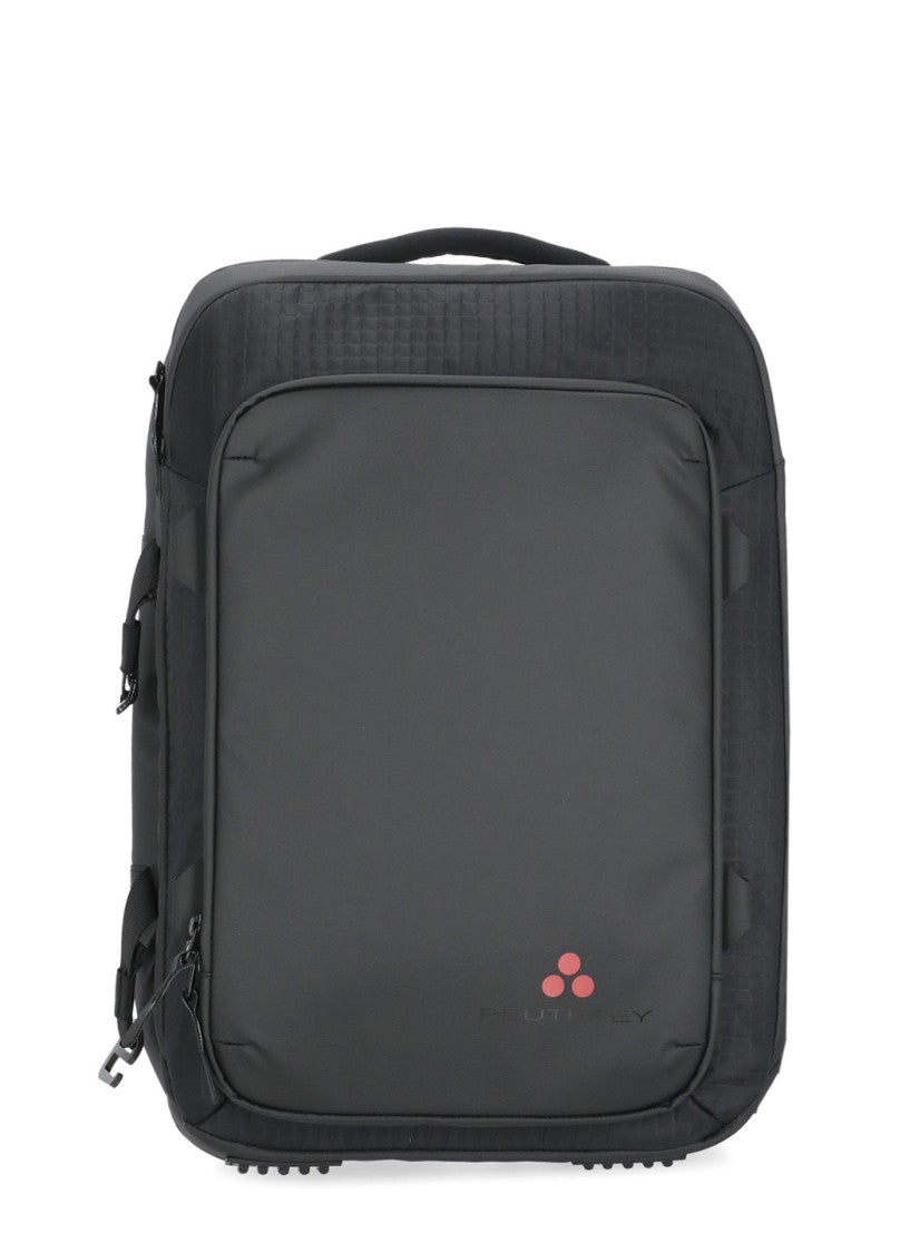 Peuterey Clapier Black Square Zip Compartments Backpack