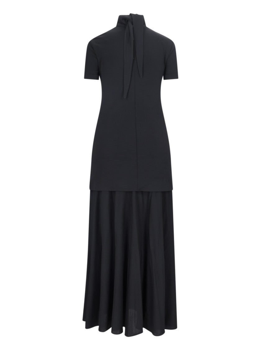 Jil Sander Layered Midi Dress – Black