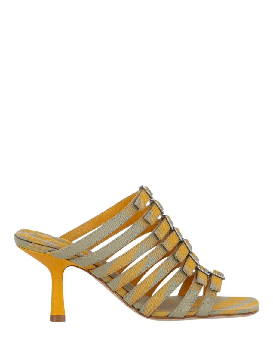 Burberry Step Check Heels Sandals