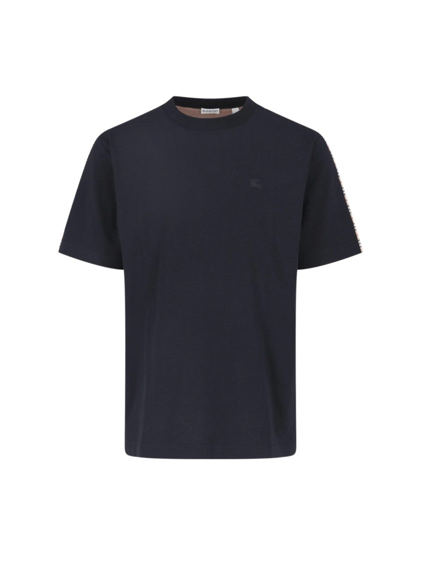Burberry Black Check Cotton Printed T-Shirt