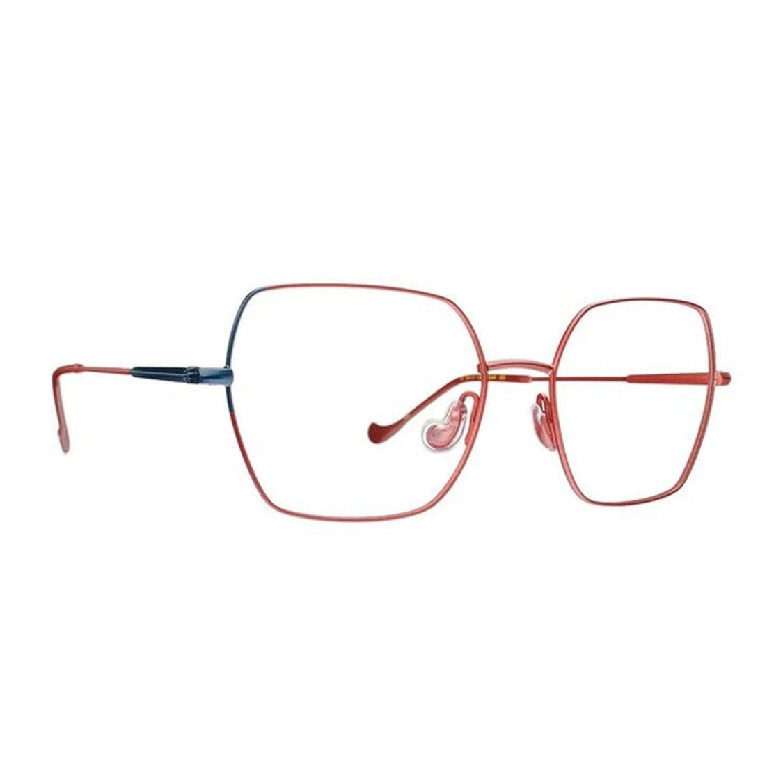 Caroline Abram Terracotta Vilma Oversized Geometric Metal Sunglasses