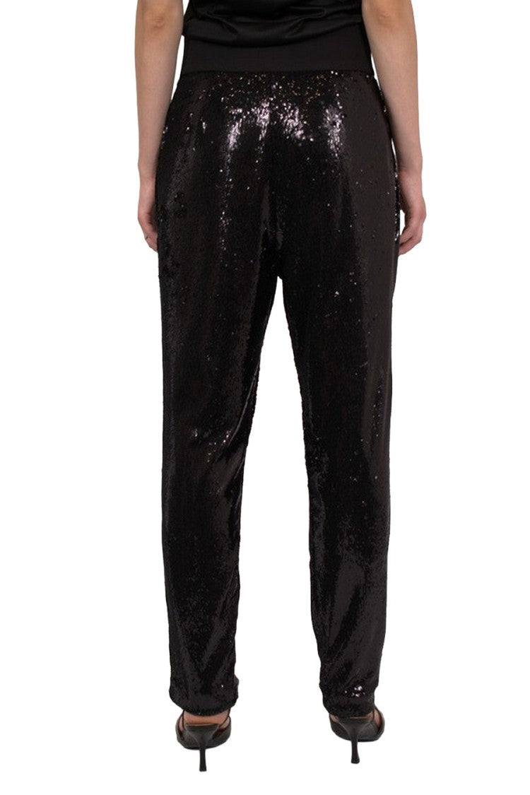 P.A.R.O.S.H. Blue Cotton-Blend Straight-Leg Pants