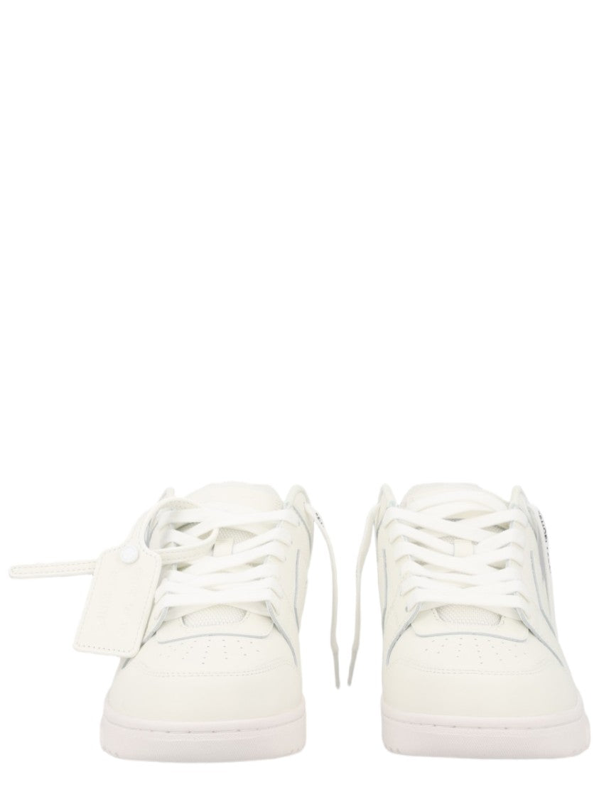 Off-White White Low-Top Perforated Leather Sneakers
