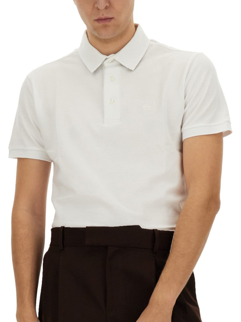 Etro White Cotton Polo Shirt