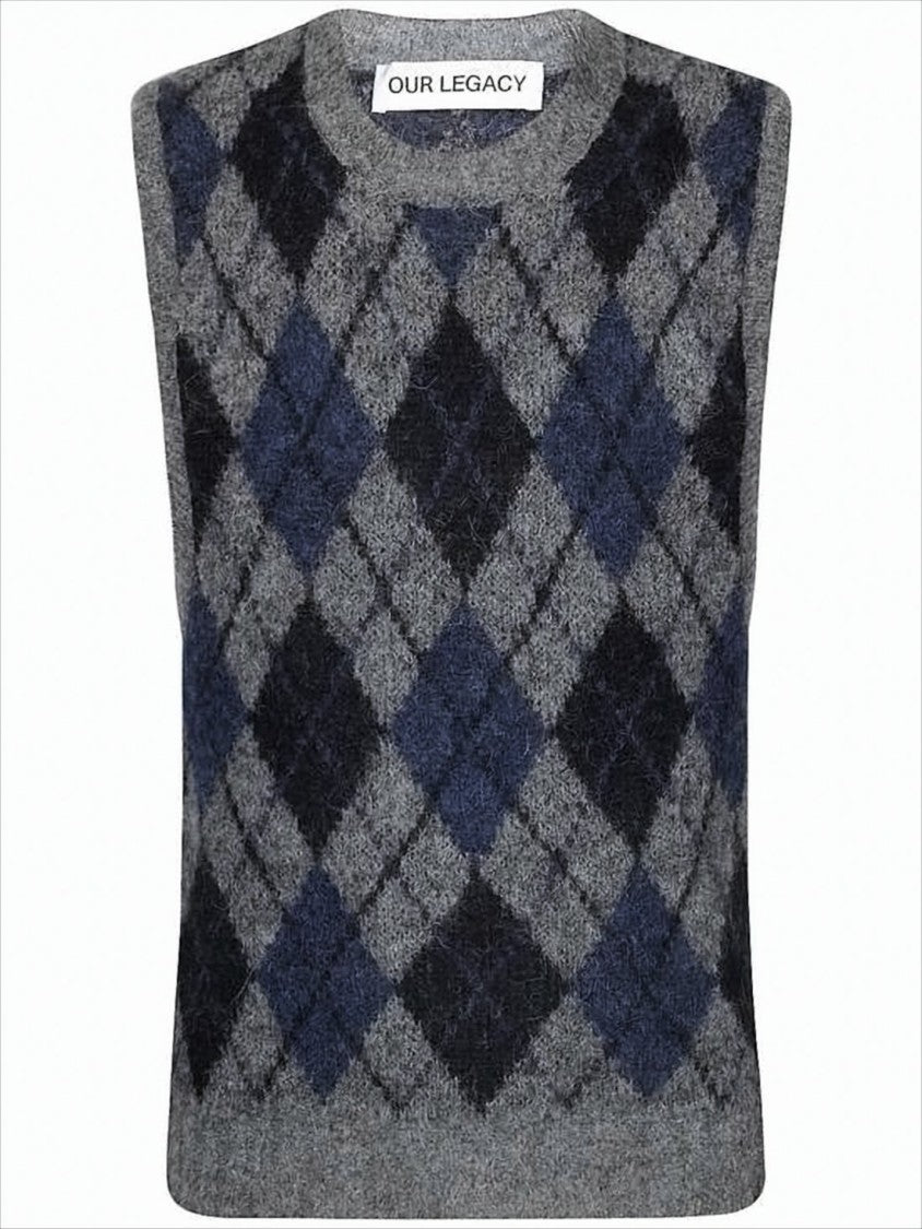 Our Legacy Argyle Pattern Knit Vest