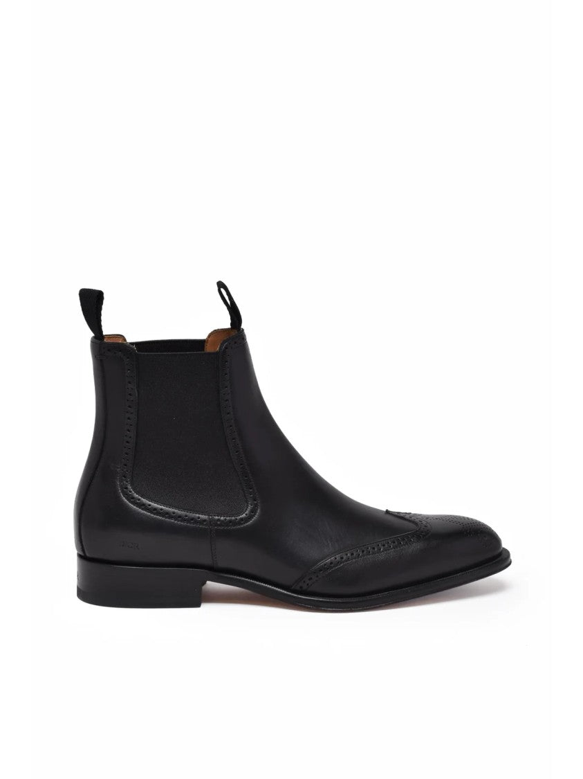 Dior Black Leather Chelsea Boots