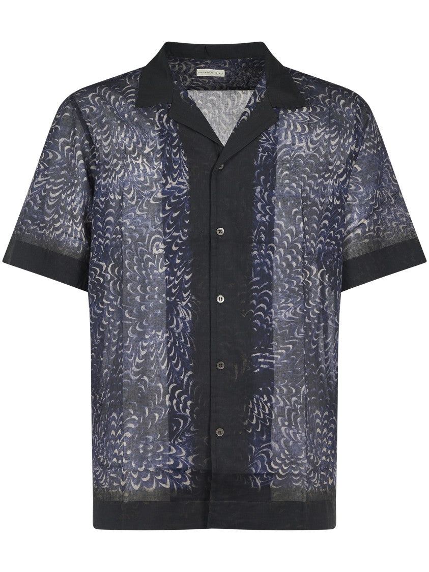 Dries Van Noten Short-Sleeved Shirt With Unique Swirling Pattern