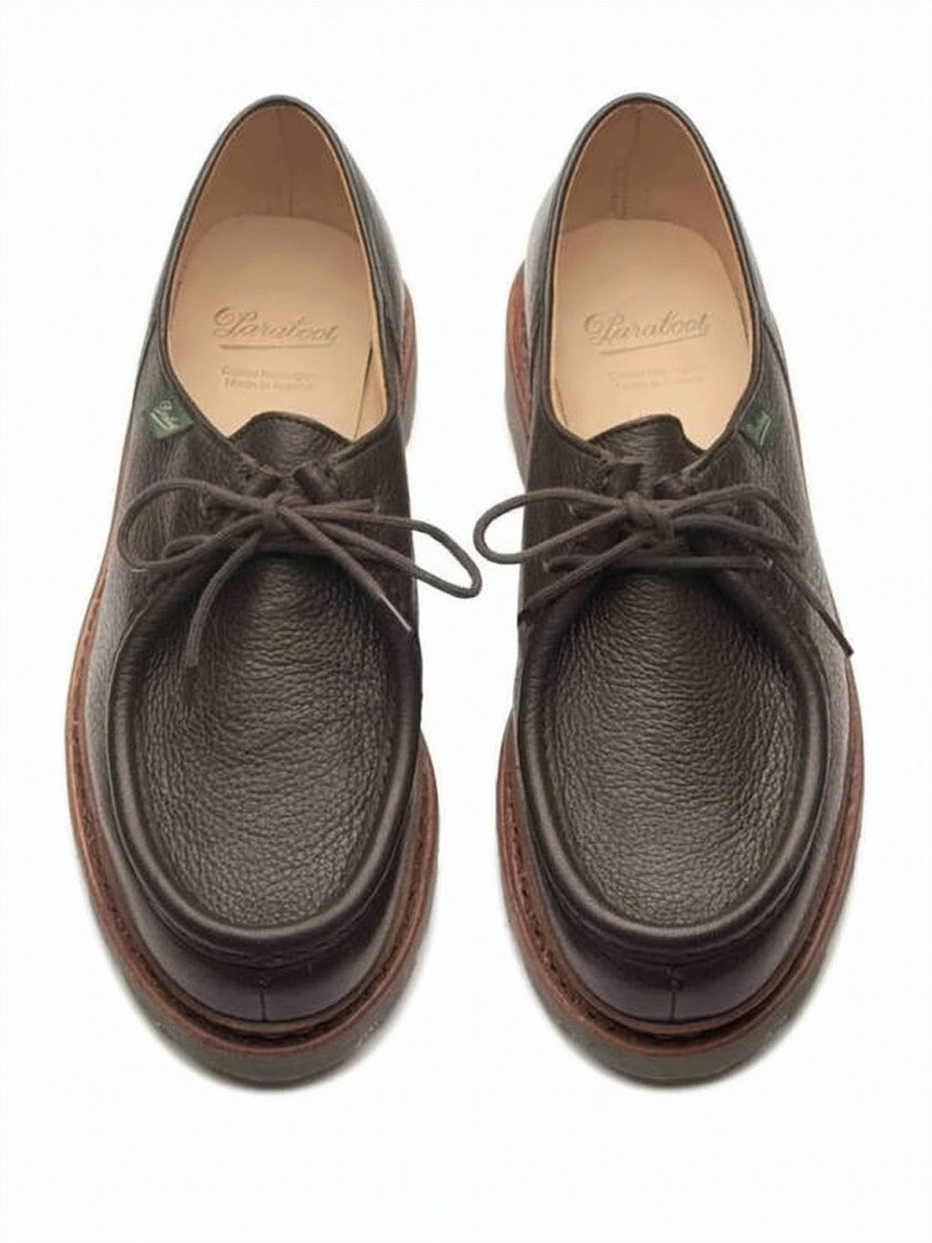 Paraboot Textured Calf Leather Lace-Up Dress Shoes