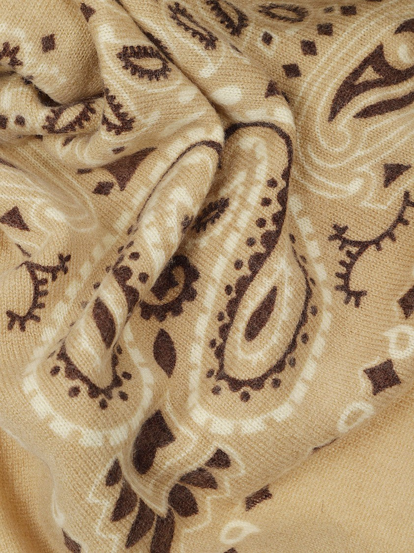 Kujten Hachiko Bico Bandana Paisley Cashmere Scarf