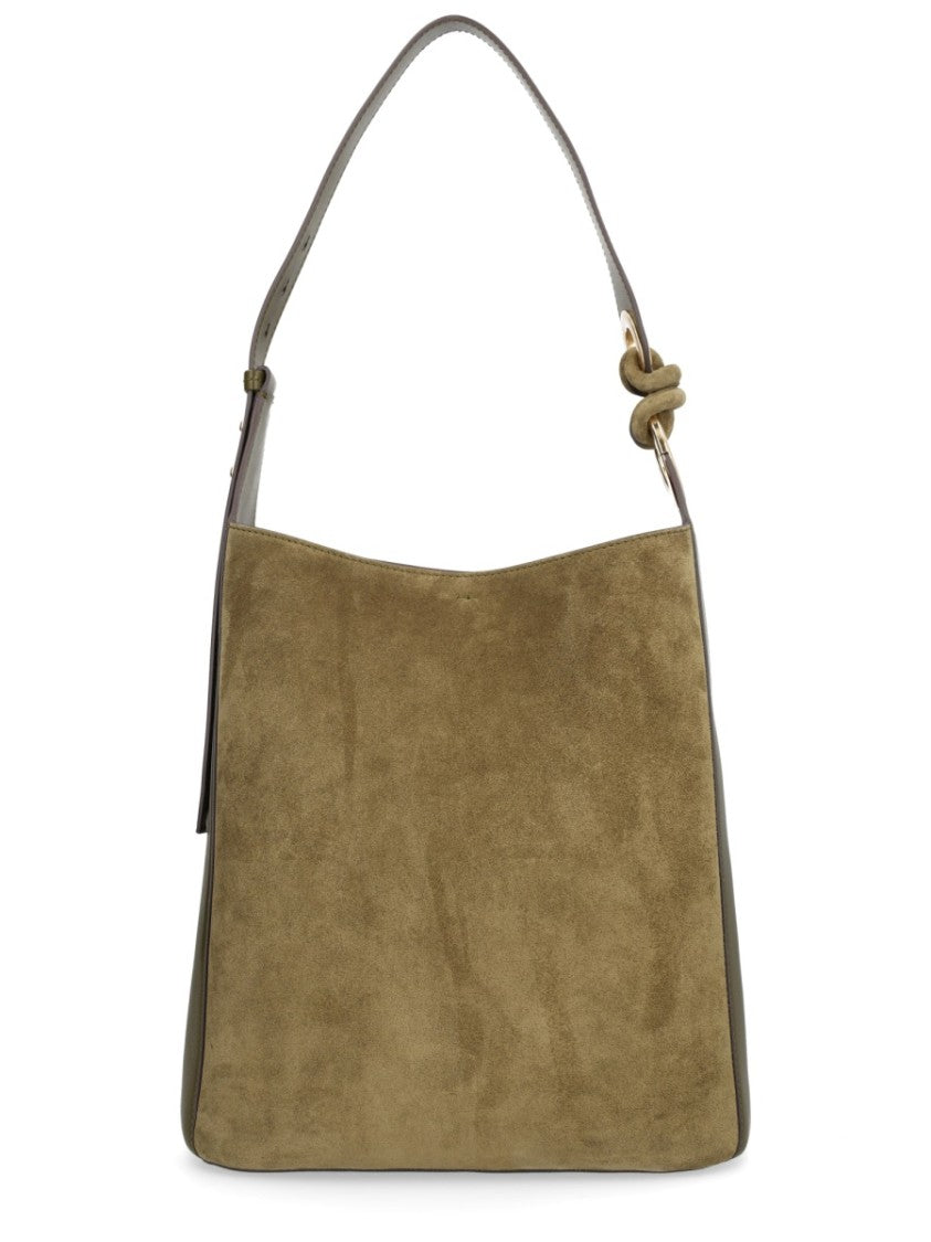 Anya Hindmarch Ringo Suede Smooth Leather Handbag