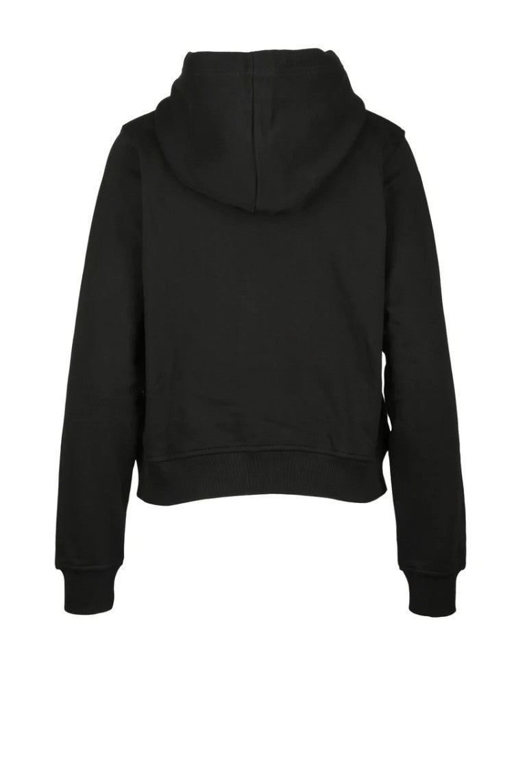 Diesel Black Embroidered Hooded Sweatshirt
