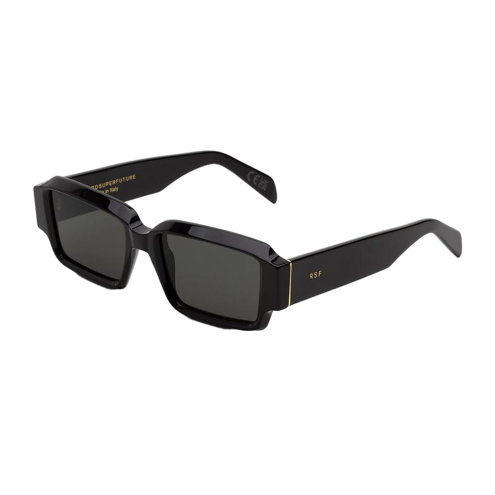 Retrosuperfuture Astro Black Architectural Rectangular Sunglasses