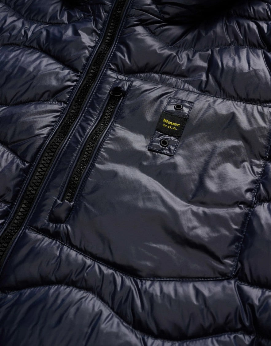 Blauer Wave — Hooded Down Jacket