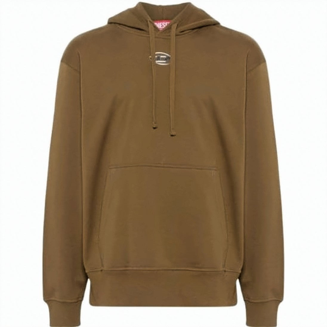 Diesel Brown Cotton Hoodie With Kangaroo Pocket