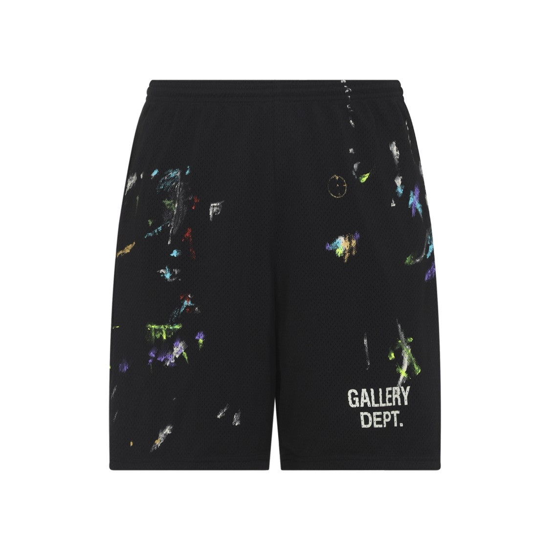 Gallery Dept. Relaxed Fit Bermuda Shorts With Multicolor Splatter And Logo Detail