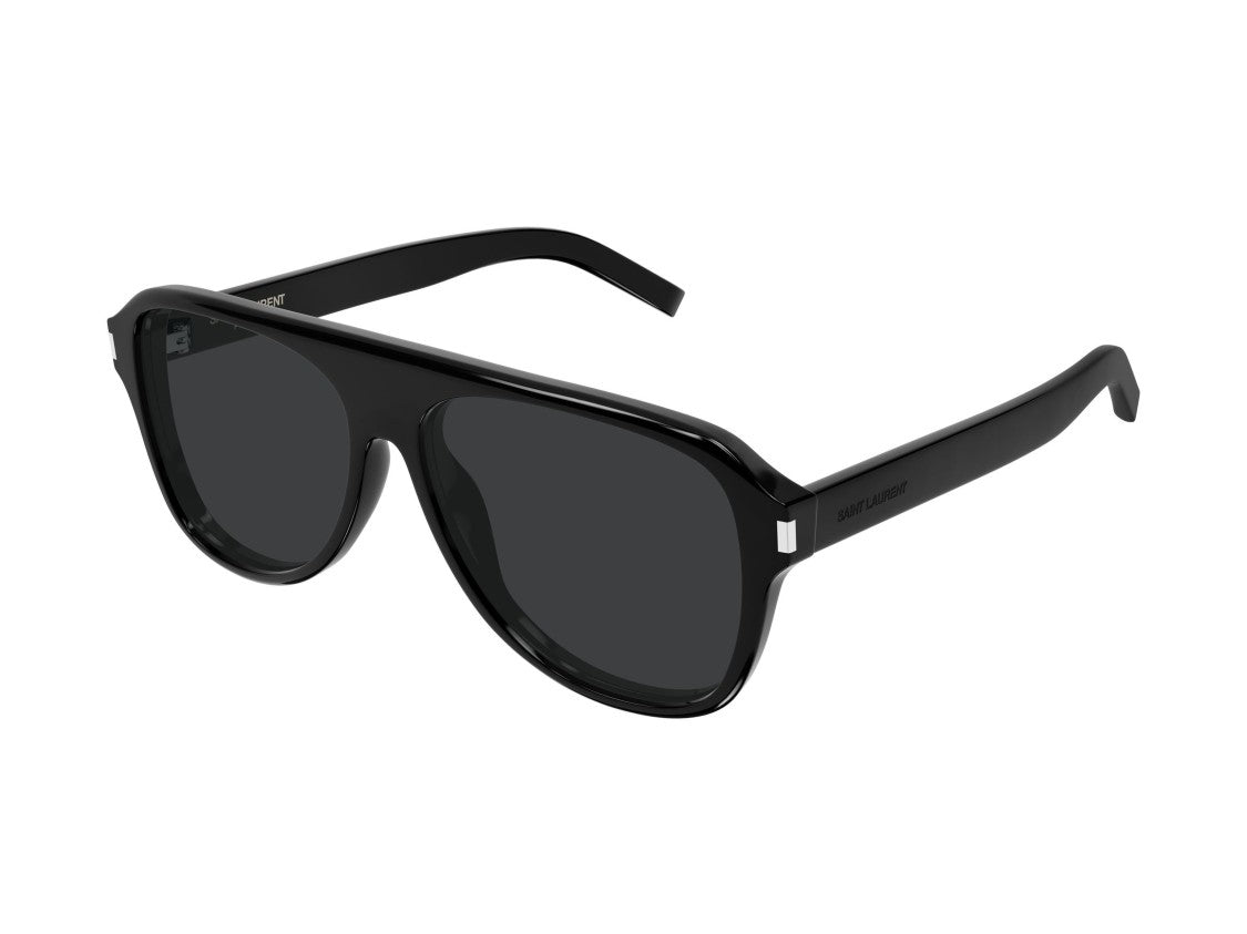 Saint Laurent Sl 970 Glossy Black Acetate Oversized Aviator Sunglasses