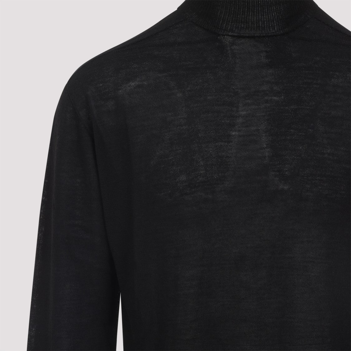 Rick Owens Oversized Turtle Black Wool Pullover