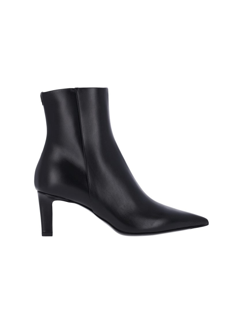 Jimmy Choo Pointed-Toe Slim Mid-Heel Ankle Boots