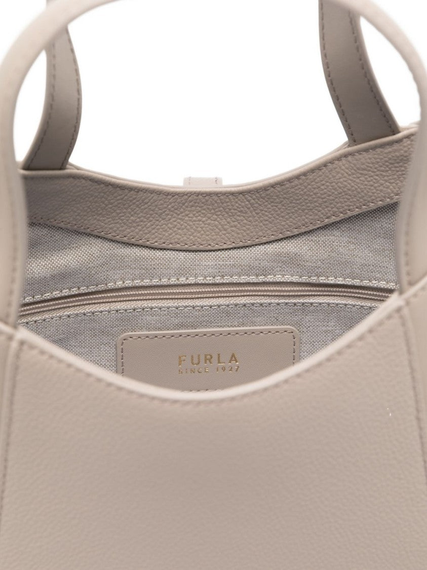 Furla Structured Pebbled Leather Handbag