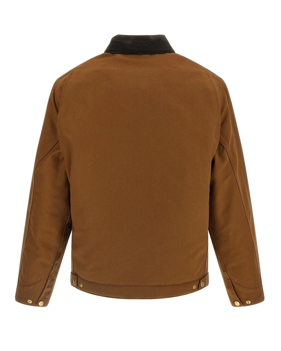 Carhartt Wip Loose Fit Organic Cotton Dearborn Jacket With Velvet Collar