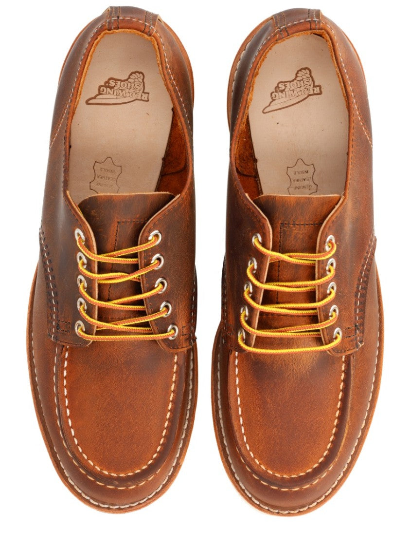 Red Wing Brown Shop Moc Oxford Stitching Leather Lace-Up
