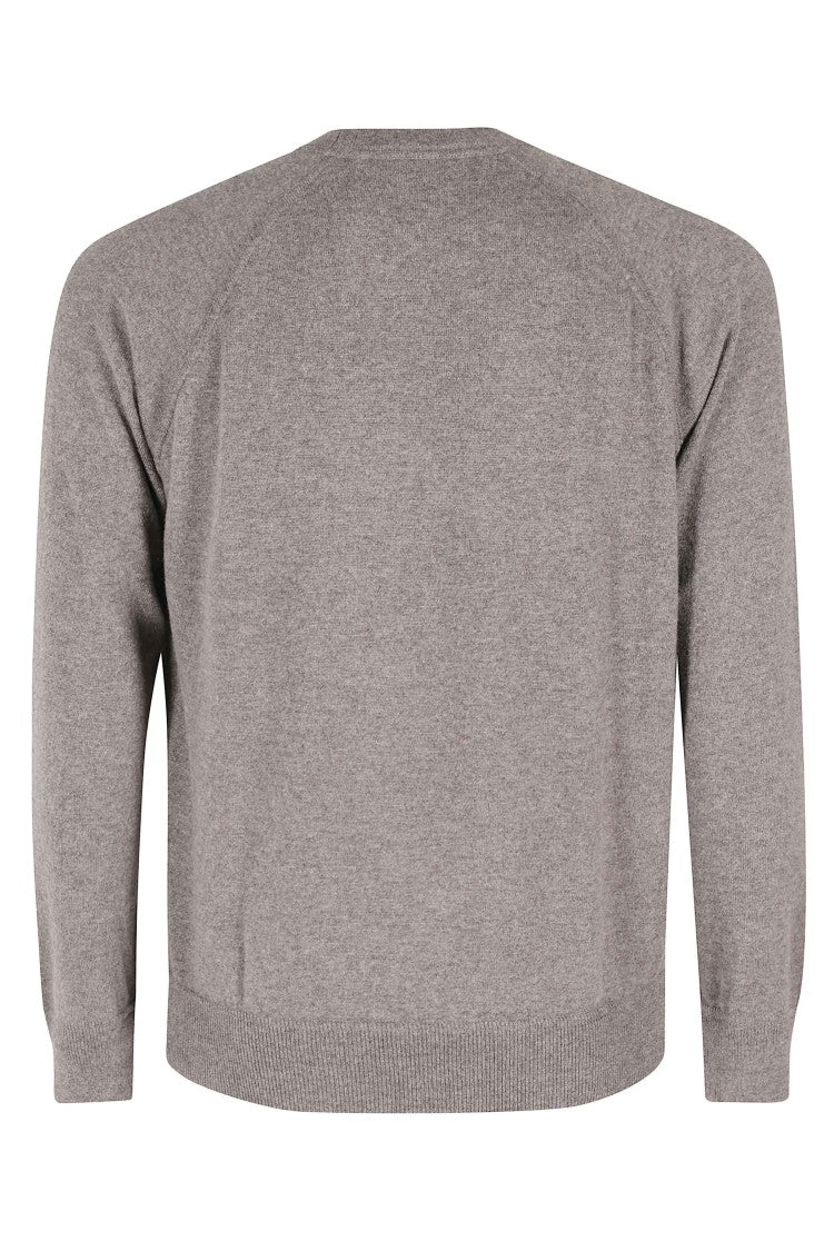 Gran Sasso Brown Raglan Sleeve Crewneck Cashmere Sweater