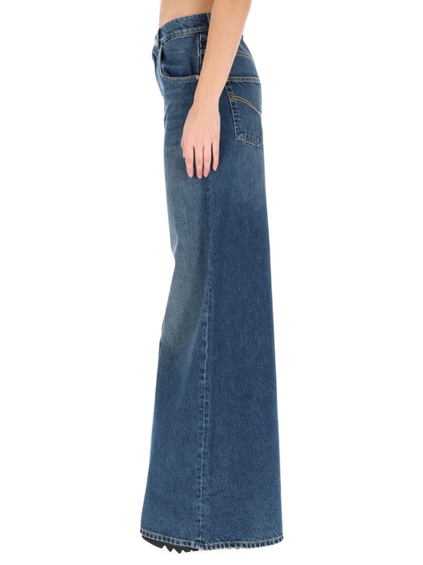 Stella Mccartney Wide-Leg Blue Denim Jeans