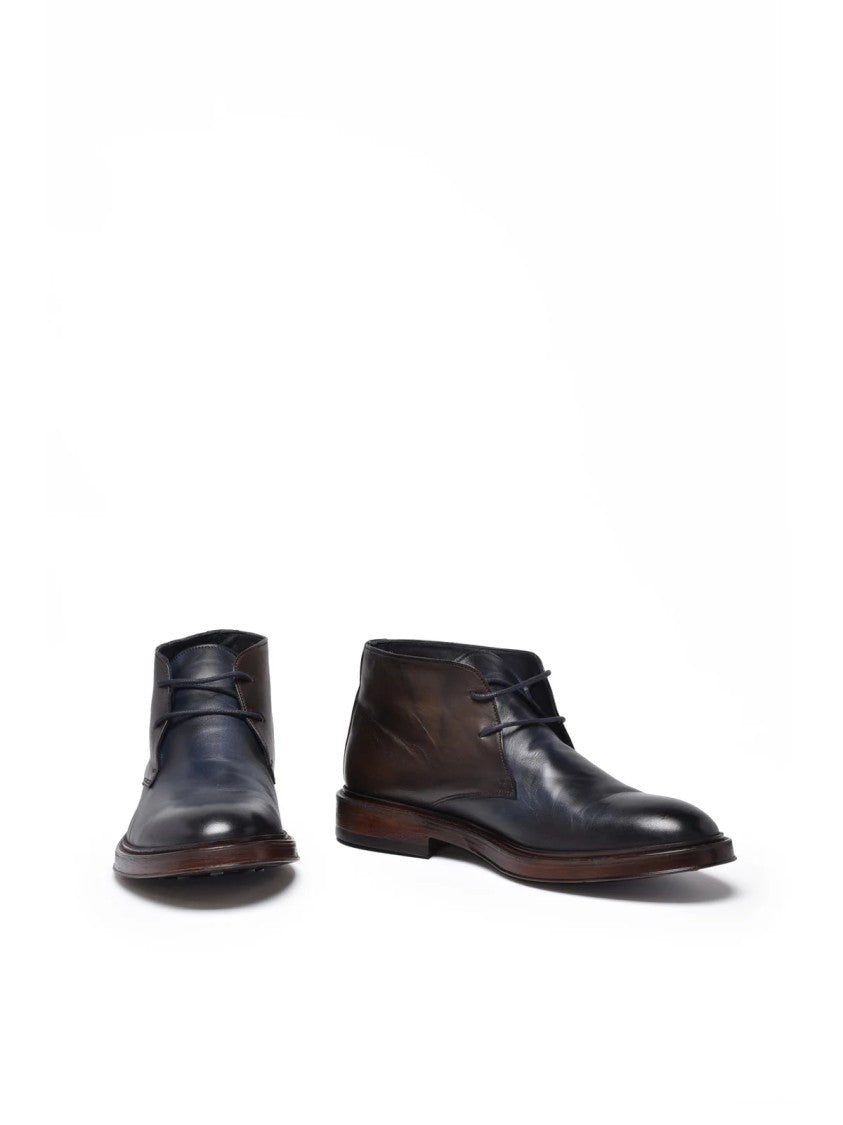 Botti 1913 Gradient Leather Chukka Boots With Distinguished Lace-Up Closure