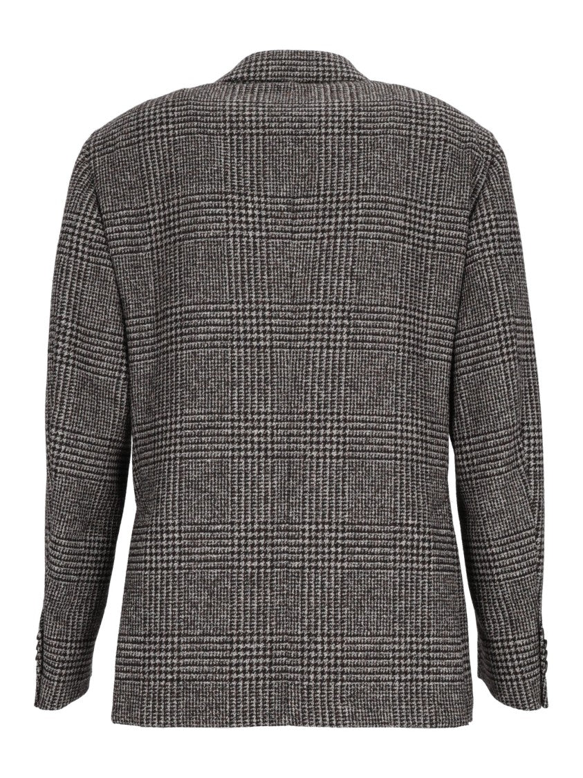 Luigi Bianchi Sartoria Drop 7 Checkered Flap Pocket Blazer
