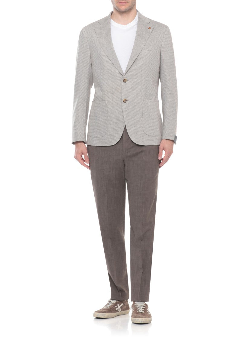 La Torre Red Beige Pied De Poule Blazer