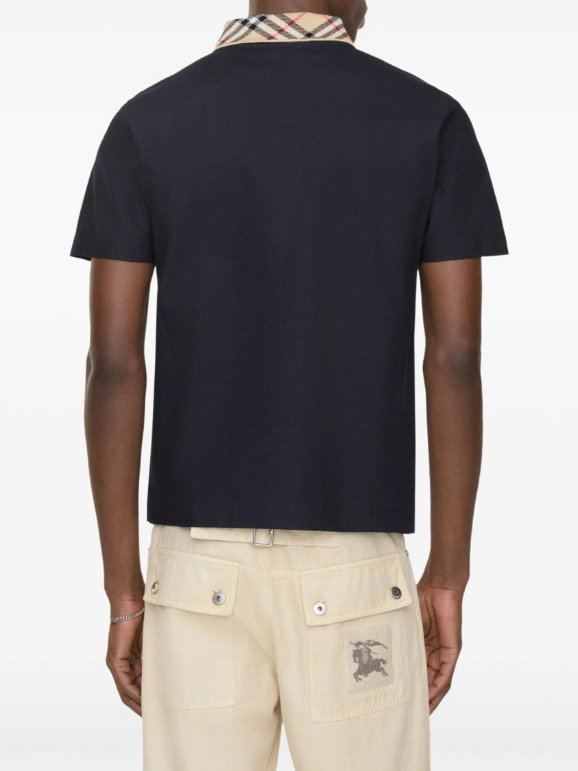 Burberry Classic Fit Polo Shirt With Checkered Collar