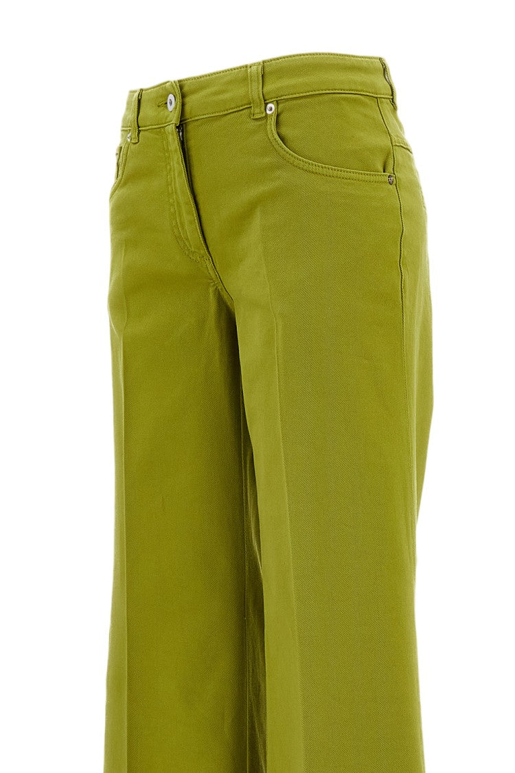 True Royal High-Waisted Wide-Leg Trousers With Flared Silhouette