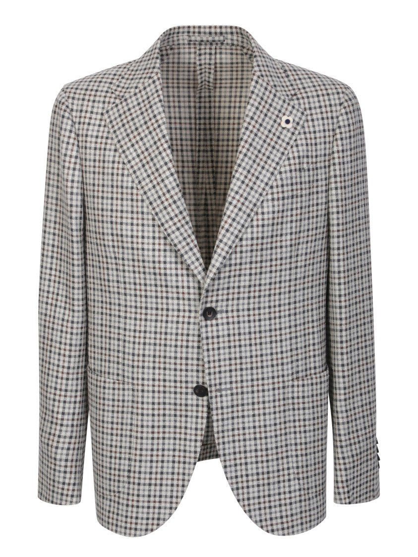 Lardini Beige Single-Breasted Jacket