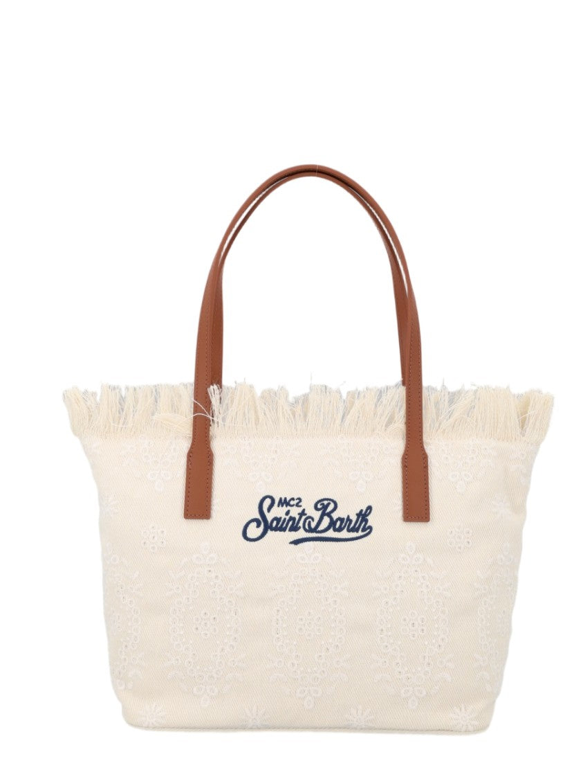 Mc2 Saint Barth City Medium Warm Suede Handles Tote Bag