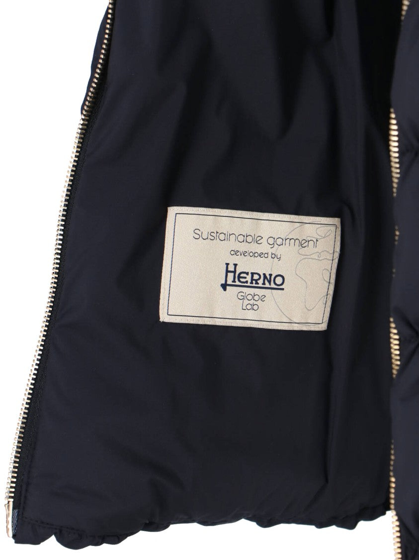 Herno Tailored Black Jacket With High Collar